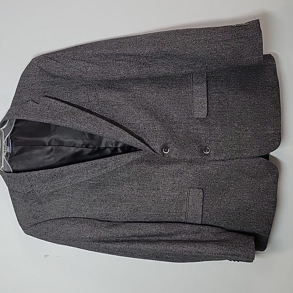 Tommy Hilfiger gray herringbone two button sport coat L44 - Picture 1 of 6